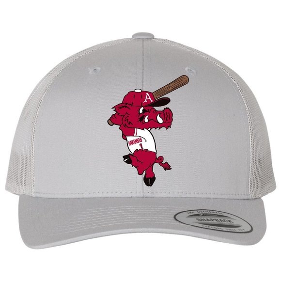 Ribby at Bat YP Snapback Trucker Hat- Silver - Picture 1 of 3